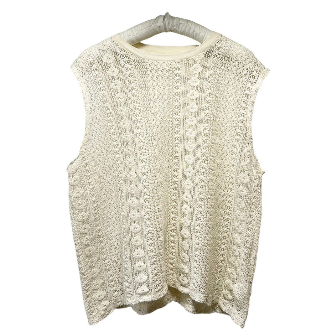 OUR LEGACY アワーレガシー 20SS Box Sleeveless クロシェ編みニットベスト ノースリーブカットソー M2206BO 46 アイボリー 3496