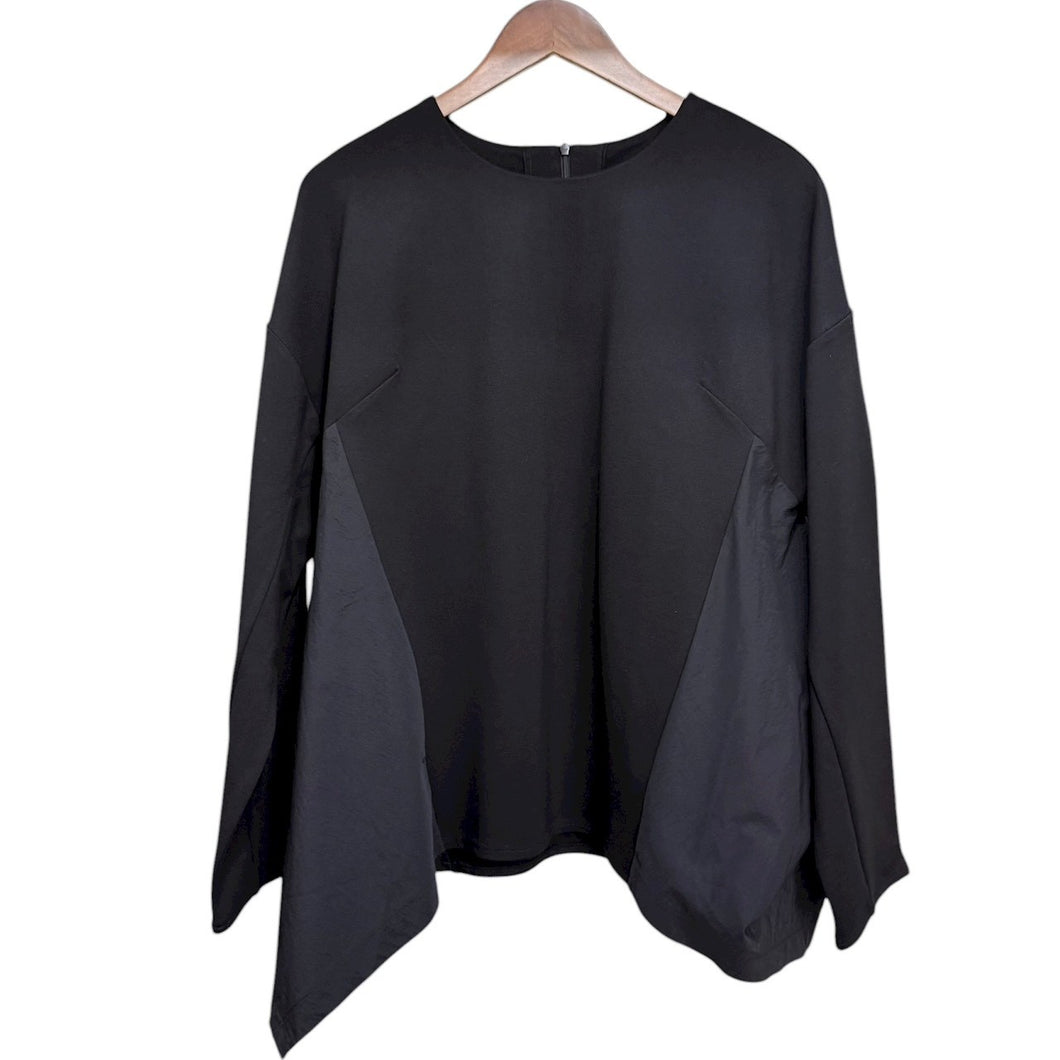 HeRIN.CYE ヘリンドットサイ Ponte docking flare tops ポンチドッキングフレアロングスリーブTシャツ カットソー 530HSM80-0190 F ブラック 15004