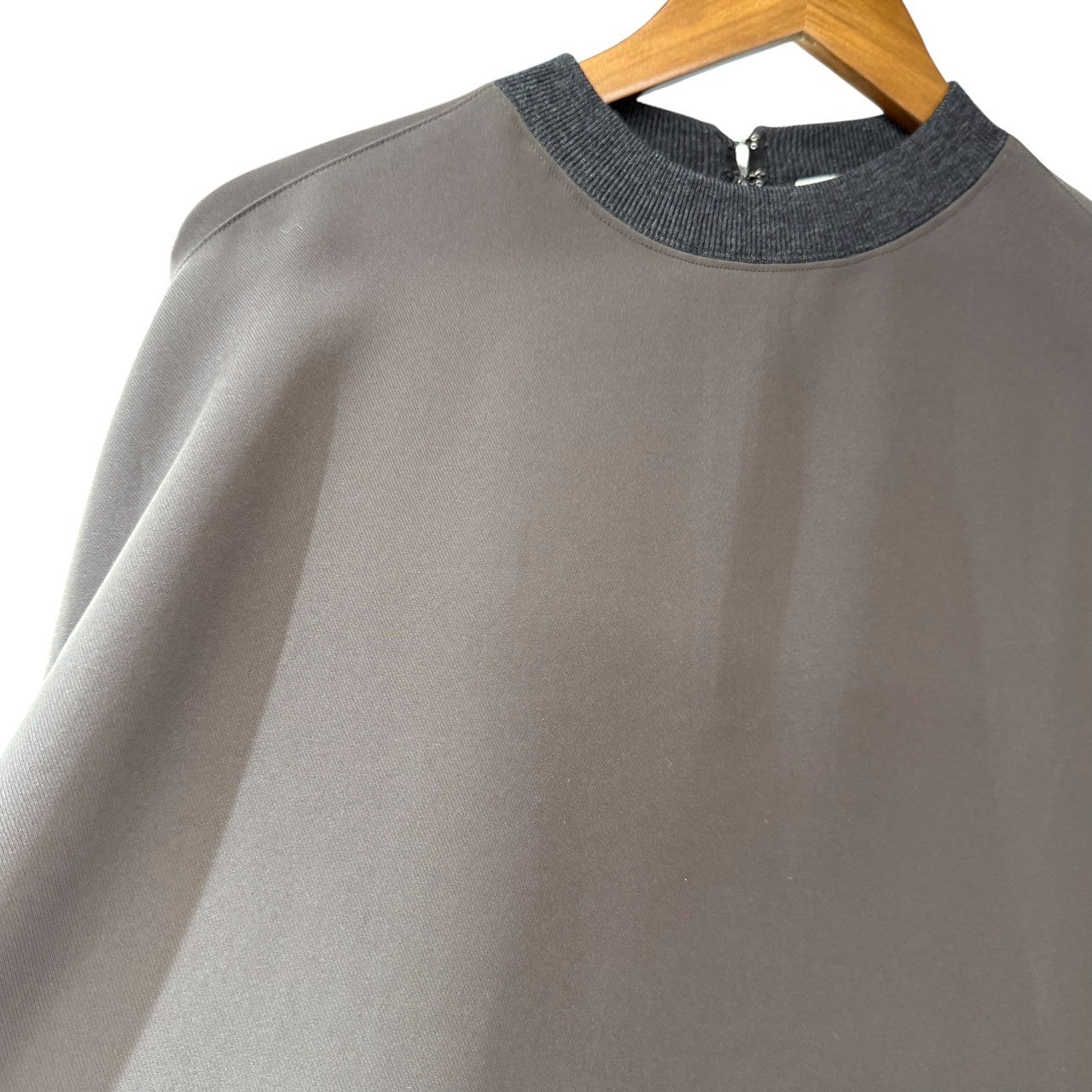 ENFOLD エンフォルド 22AW CURVE-HEM KNIT SLEEVE PULLOVER ニットスリーブオーバーサイズカットソー 300FA270-2700 38 ブラウン 14804 ENFOLD エンフォルド 22AW CURVE-HEM KNIT SLEEVE PULLOVER ニット