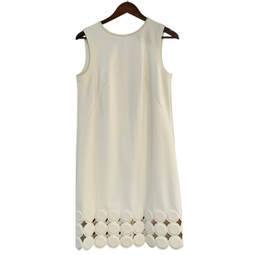 ESCADA SPORT エスカーダスポーツ Crew Neck Mini Dress ストレッチポンチデザインミニドレスワンピース 5019861 36 オフホワイト 14948