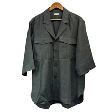 Lade das Bild in den Galerie-Viewer, RAKINES ラキネス 23SS LINEN WEATHER EXPLORER SHIRT リネン半袖シャツ 2 ブラック 15685
