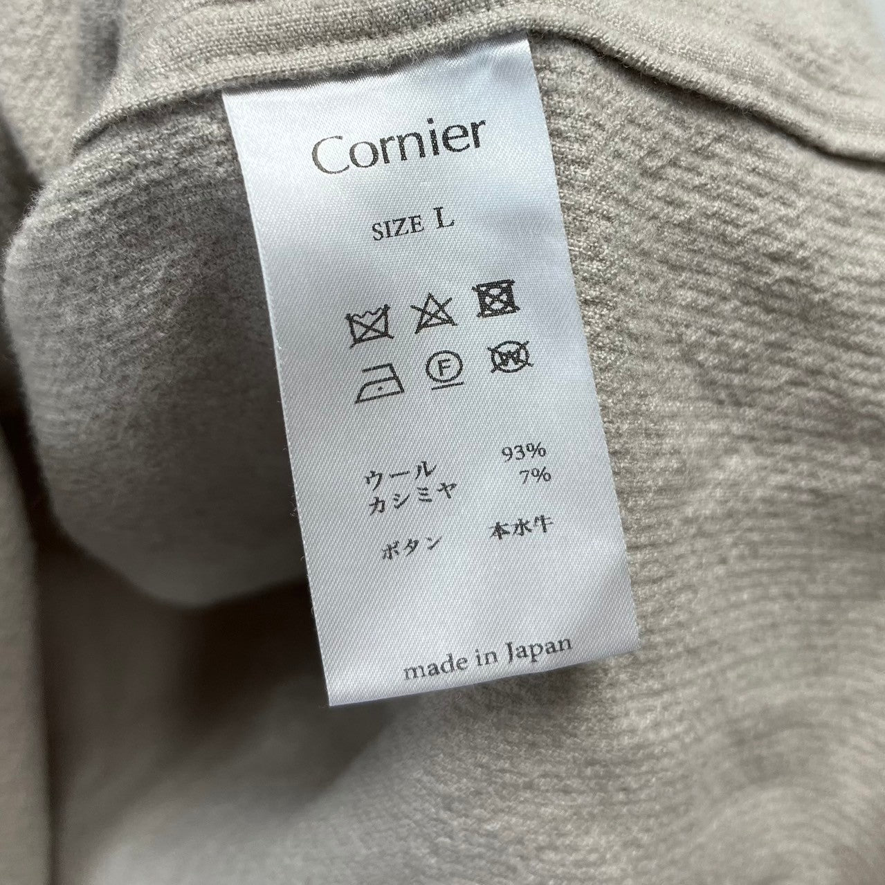 Cornier コルニエ 22AW WOOL CASHMERE CORDUROY SHIRTS ウールカシミヤ 