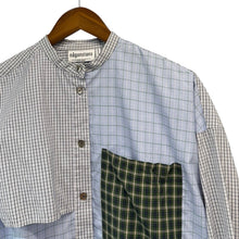 画像をギャラリービューアに読み込む, nagonstans ナゴンスタンス 23AW handy check shirt チェックシャツ 470GA830-0860 M ブルー 14694
