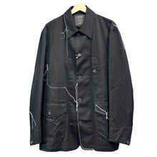 画像をギャラリービューアに読み込む, S'YTE by yohji yamamoto サイト ヨウジヤマモト COTTON TWILL COLOR STITCHING COVERALLS ステッチカバーオールジャケット UT-Y07-001 3 ブラック 15825
