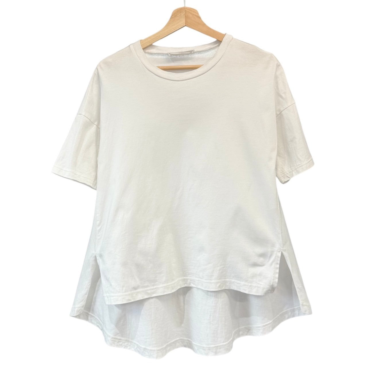 タグ付き ENFOLD【エンフォルド】シルケット天竺 フレアヘムTシャツ ENFOLD エンフォルド 20SS シルケット天竺フレアヘムTシャツ