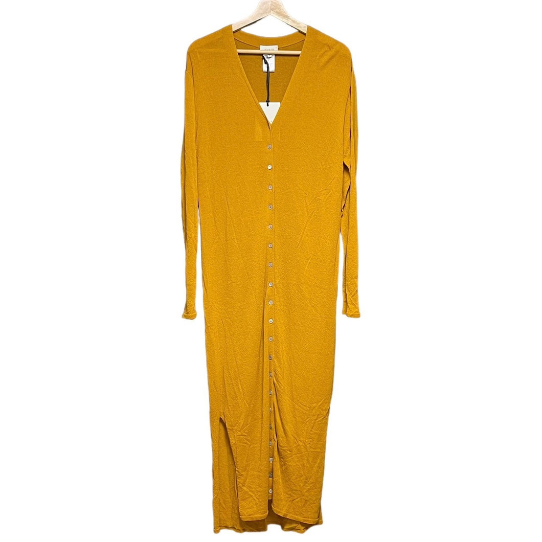 LEMAIRE ルメール CARDIGAN DRESS カーディガンドレスニットワンピース M イエロー KN300 LK077 3448
