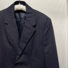 画像をギャラリービューアに読み込む, PRADA プラダ 22SS ストライプテーラードジャケット UGM169 S221 10D9 46 ネイビー 3532
