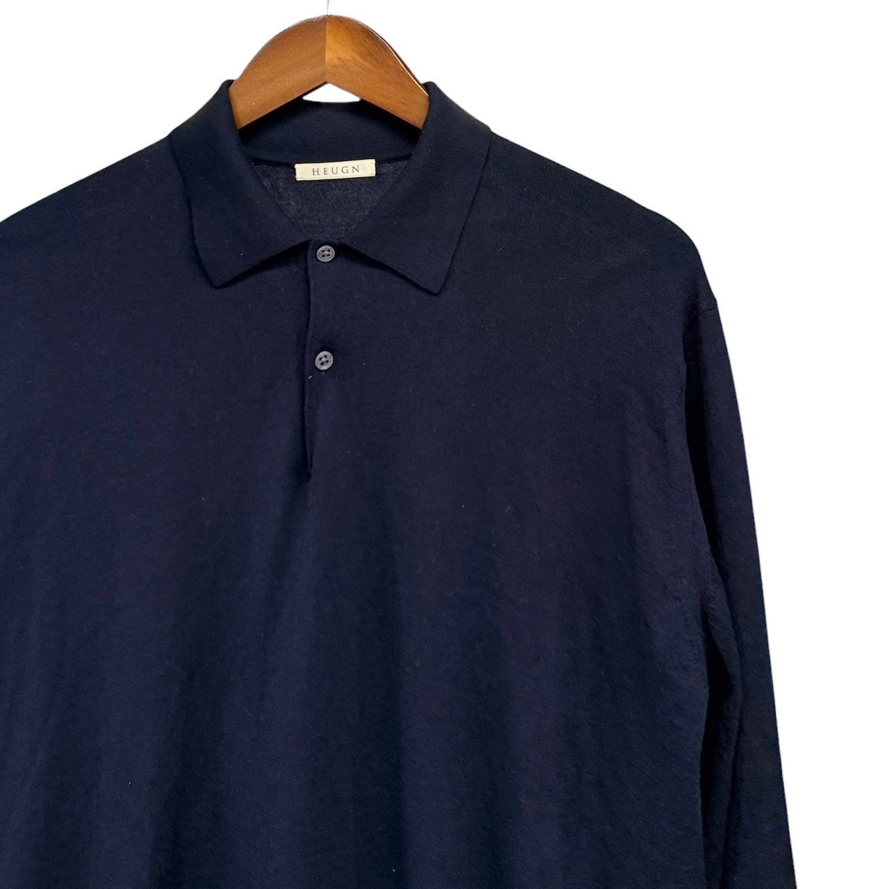 HEUGN ユーゲン 25AW Craig Knit Polo ニットポロシャツ KNITWEAR021 4 ネイビー 15405 HEUGN ユーゲン 25AW Craig Knit Polo ニットポロシャツ KNITWEAR021 4