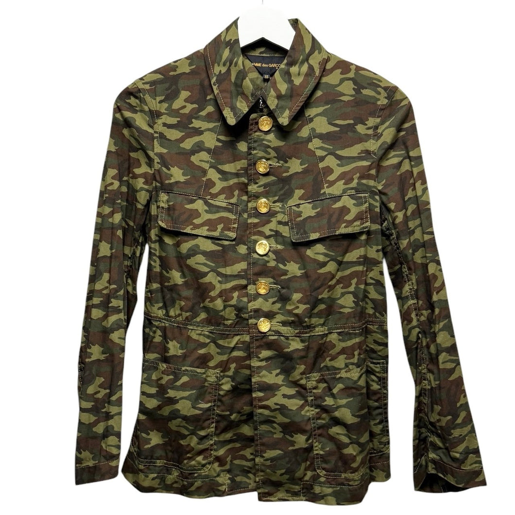 COMME des GARCONS コムデギャルソン 06SS 金ボタン迷彩柄ミリタリージャケット GQ-J049 14219