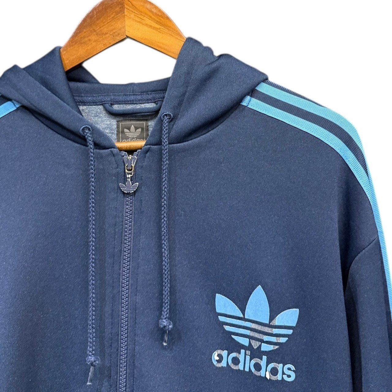 adidas アディダス ジップアップパーカー 938005 万国旗タグ M ブルー 