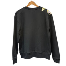 画像をギャラリービューアに読み込む, DRIES VAN NOTEN ドリスヴァンノッテン 23AW HARO EMB 7644 W.K.SWEATER 花柄刺繍スウェット M ブラック 15132
