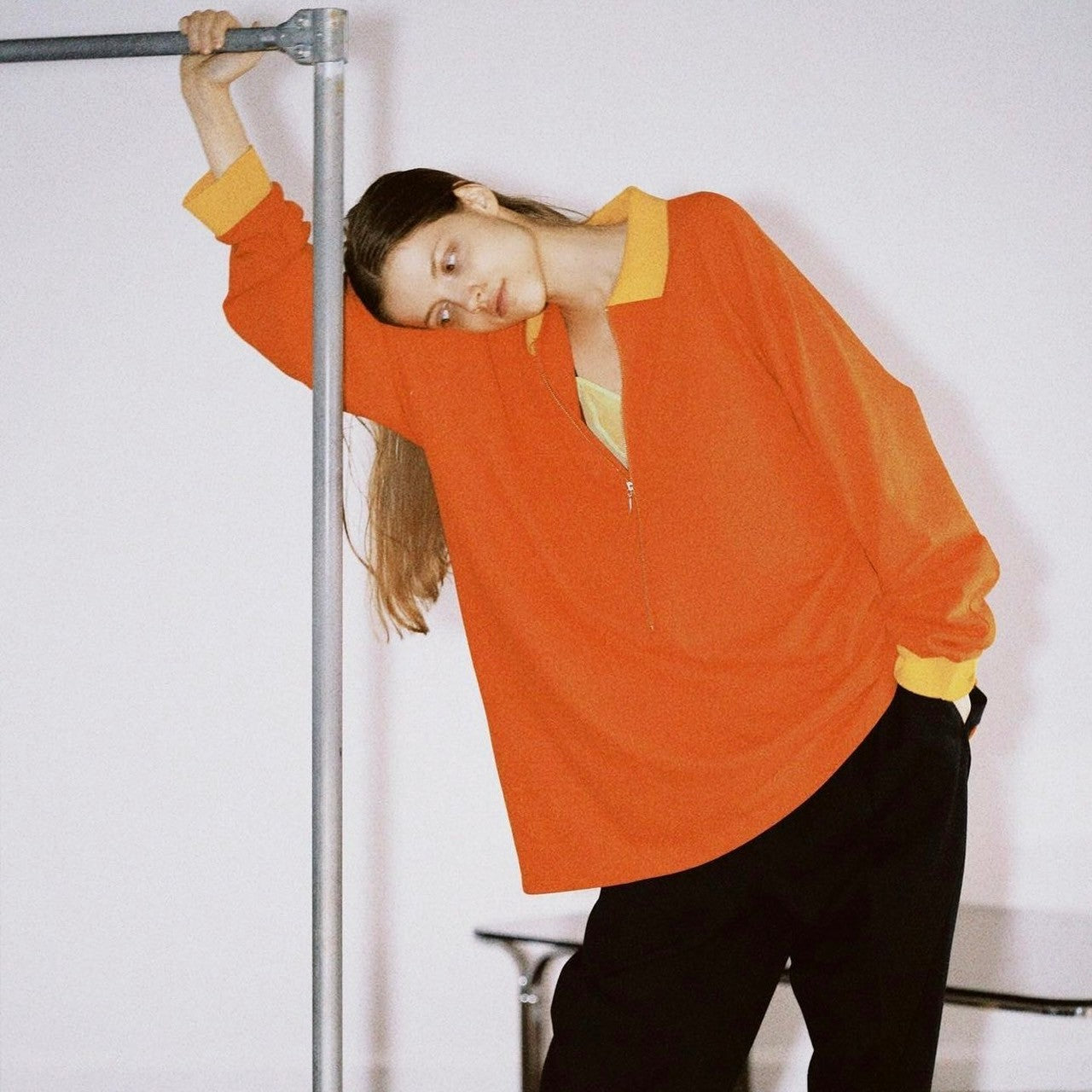 REVERBERATE リバーバレイト 24SS ZIP LONG SLEEVE POLO ジップ