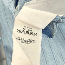 将图片加载到图库查看器，RRL ダブルアールエル ストライプドレスシャツ ブルー 15392
