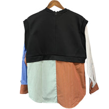画像をギャラリービューアに読み込む, nagonstans ナゴンスタンス 24AW combi pullover マルチカラーストライププルオーバーシャツ 470HA480-0630 M ミックス R14638

