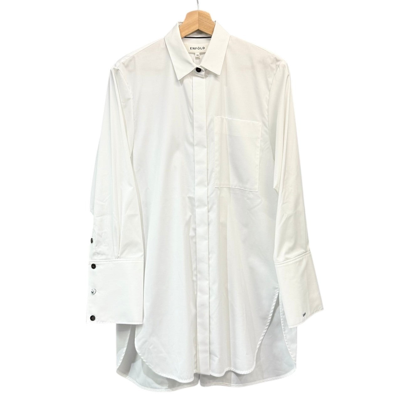 ENFOLD エンフォルド 23SS STANDARD SHIRT スタンダード売れ筋商品|||シャツ 300GS130-0430 38 ホワイト 14566 ENFOLD エンフォルド 23SS STANDARD SHIRT スタンダードシャツ