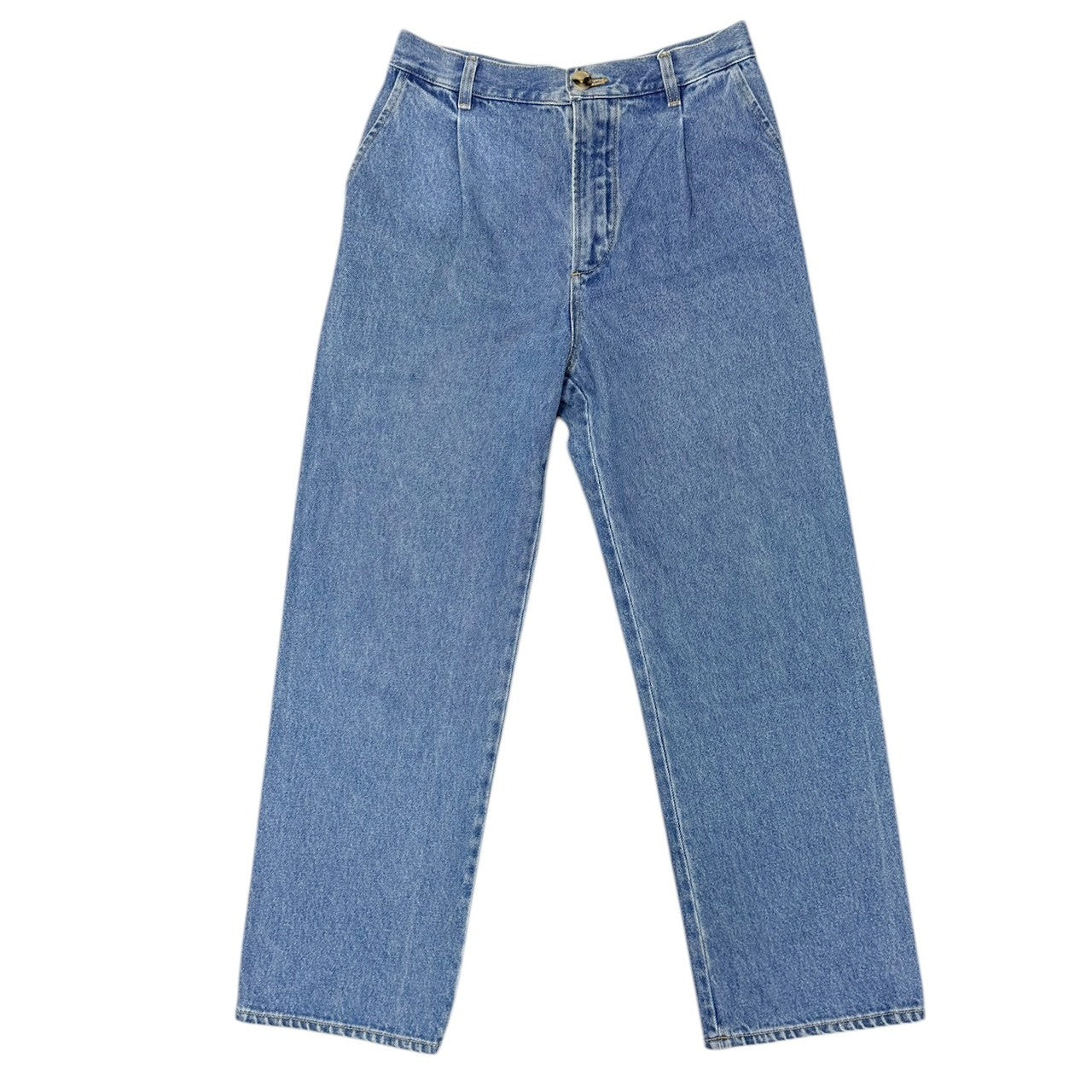 CRISTASEYA クリスタセヤ デニムパンツ　Sサイズ Cristaseya クリスタセヤ BLEACHED DENIM PLEATED TROUSERS デニム