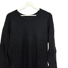 画像をギャラリービューアに読み込む, DKNY DONNA KARAN NEW YORK ダナキャランニューヨーク 切替ウールニットワンピース P ブラック 3531
