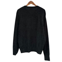 画像をギャラリービューアに読み込む, PURLAM プラム 25AW chenille yarn v-neck knit L/S PO Vネックプルオーバーニット PU325-MPO06 3 ブラック 15329
