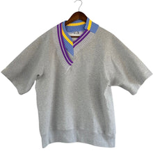 画像をギャラリービューアに読み込む, kolor BEACON カラービーコン 24SS RIB KNIT T-SHIRT ハイブリッド切替スウェットTシャツ 24SBM-T08236 3 グレー 15313

