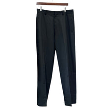 画像をギャラリービューアに読み込む, A.PRESSE アプレッセ 24AW Wool Kersey Trousers レザーパイピングウールスラックス 24AAP-04-08H 2 ブラック 15712
