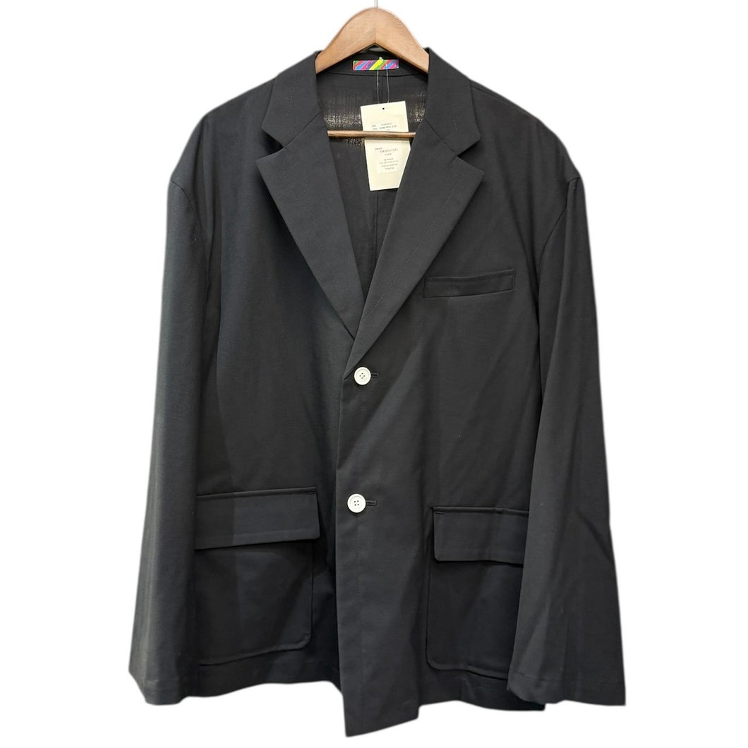 is-ness イズネス SUMMER WIDE JACKET サマーウールテーラードジャケット 31SSJK01 48 ブラック 14969