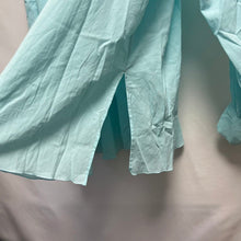 画像をギャラリービューアに読み込む, seya セヤ 23SS SHAHNAMEH SHIRT IN TURQUOISE SWEET TWILL タックデザインブラウス シャツ 2 ブルー 3486
