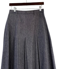 Load image into Gallery viewer, MaxMara STUDIO マックスマーラ ステュディオ インディゴコットンリネンデザインスカート 40 インディゴ 14949
