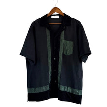 画像をギャラリービューアに読み込む, TOGA VIRILIS トーガビリリース 25SS Raschel mesh shirt ペイズリー柄パイル地切替メッシュ半袖シャツ 48 ブラック 15310
