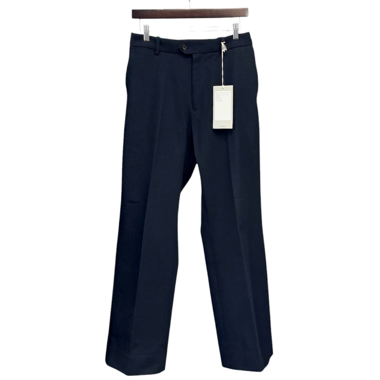 MARKAWARE マーカウェア 24SS FLAT FRONT FLARED TROUSERS ORGANIC COTTON SURVIVAL CLOTH フレアスラックスパンツ 2 ネイビー A24A-04PT02C 15598 MARKAWARE マーカウェア 24SS FLAT FRONT FLARED TROUSERS ORGANIC