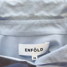 画像をギャラリービューアに読み込む, ENFOLD エンフォルド 22SS ランダムフレアシャツ 300FS930-0110 38 ブルー R14647
