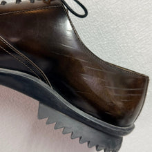 Load image into Gallery viewer, Maison Margiela メゾンマルジェラ Numbers Embossed Lace Up Derby レザーシューズ 43 ブラウン 15693

