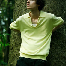 Load image into Gallery viewer, walenode ウェルノード Fine silk cotton Skipper knitwear コットンシルクスキッパーニットカットソー wn21-10ss100-kw 13768
