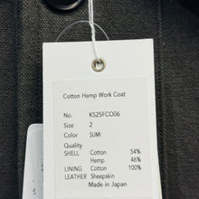 将图片加载到图库查看器，KAPTAIN SUNSHINE キャプテンサンシャイン 25AW Cotton Hemp Work Coat コットンヘンプワークコート KS25FCO06 2 グレー 15501
