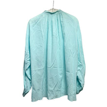 Load image into Gallery viewer, seya セヤ 23SS SHAHNAMEH SHIRT IN TURQUOISE SWEET TWILL タックデザインブラウス シャツ
