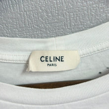이미지를 갤러리 뷰어에 로드 , CELINE セリーヌ フランス製 ロゴプリントTシャツ 2X764671Q.01EA XXS ホワイト 15427
