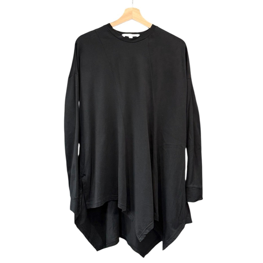 ENFOLD エンフォルド 20AW スビン天竺サイドドレープ長袖Tシャツ 300DA280-2420 38 ブラック 14559