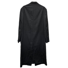 이미지를 갤러리 뷰어에 로드 , Yohji Yamamoto POUR HOMME ヨウジヤマモトプールオム 23SS GABARDINE W-DOUBLE BODY PEAKED JACKET ウールギャバジンロングジャケット HZ-J27-100
