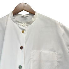 将图片加载到图库查看器，ENFOLD エンフォルド 24AW WASHABLE HALFSLEEVE HEXAGON-SHIRT ヘキサゴン半袖シャツ 300HA230-0170 38 ホワイト15023
