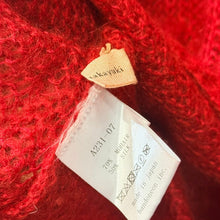 画像をギャラリービューアに読み込む, suzuki takayuki スズキタカユキ mohair sweater モヘヤシルクケープニット A231-07 F レッド 15233
