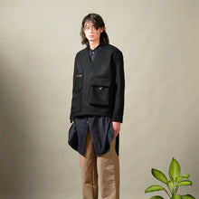 画像をギャラリービューアに読み込む, FFIXXED STUDIOS フィックスステュディオス 19AW UTILITY JACKET ウールノーカラージャケット AW19-MC09 13957
