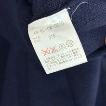 画像をギャラリービューアに読み込む, Polo by Ralph Lauren ポロバイラルフローレン ポニー刺繍Vネックニット L ネイビー 15416
