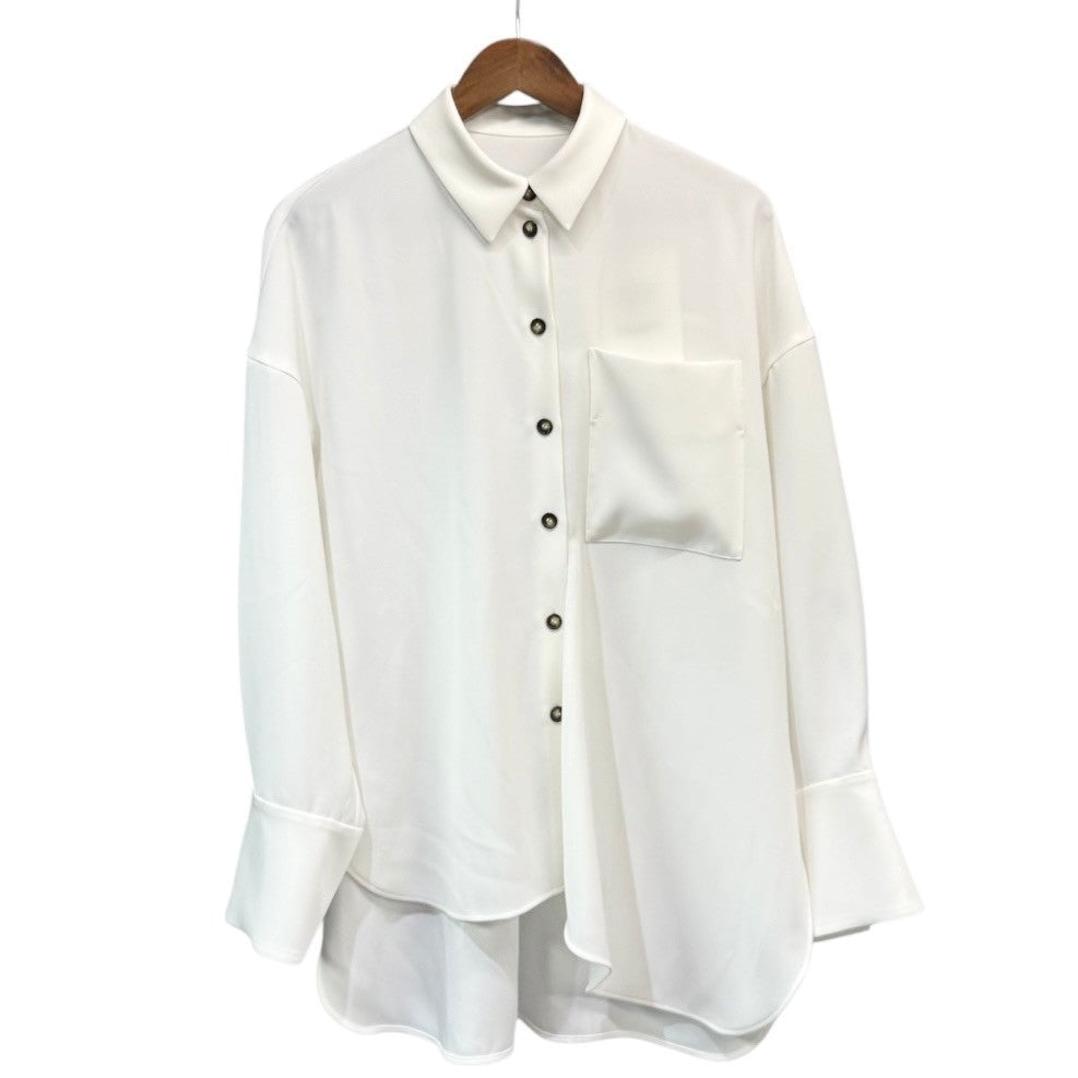 ENFOLD エンフォルド 25SS DRAPE-HEM SHIRT ドレープシャツ 300IS230-3191 38 ホワイト 14797