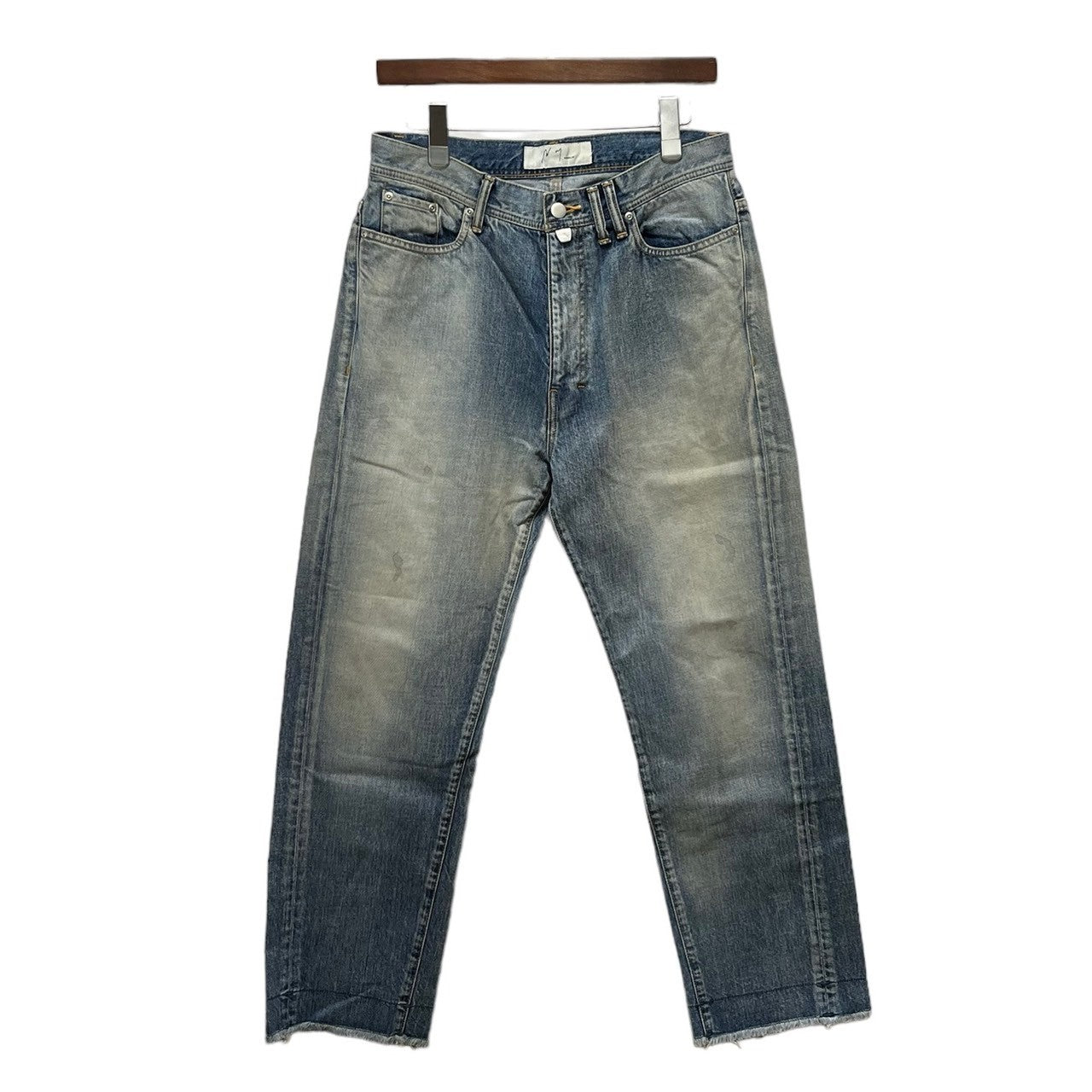 Load image into Gallery viewer, ANCELLM アンセルム INDIGO STRAIGHT 5P DENIM PANTS ユーズド加工ストレートデニムパンツ ANC-PT10-A