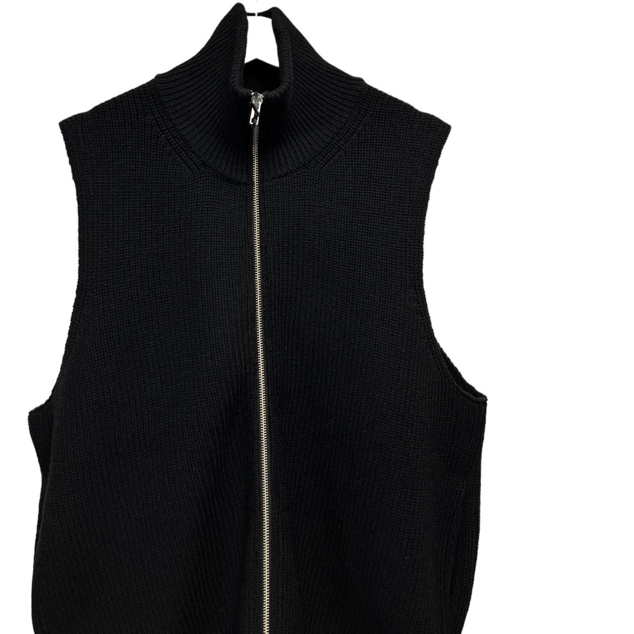 トップス stein DS KNIT VEST 23aw stein / シュタイン】OVERSIZED DRIVERS KNIT ZIP VEST - BLACK