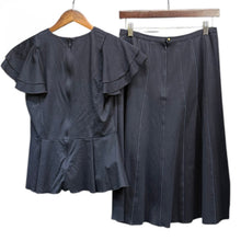 이미지를 갤러리 뷰어에 로드 , STRASBURGO ストラスブルゴ フリルカットソー コットンスカート セットアップ 40 ネイビー 14938 14939
