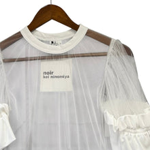 画像をギャラリービューアに読み込む, noir kei ninomiya ノワールケイニノミヤ 25SS ナイロンチュール綿ポンチカットソー Tシャツ 3O-T019 XS ホワイト 14833
