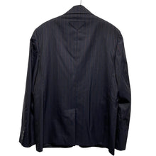 画像をギャラリービューアに読み込む, PRADA プラダ 22SS ストライプテーラードジャケット UGM169 S221 10D9 46 ネイビー 3532
