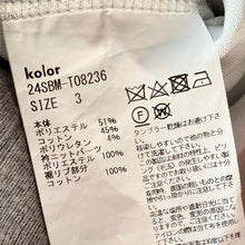 画像をギャラリービューアに読み込む, kolor BEACON カラービーコン 24SS RIB KNIT T-SHIRT ハイブリッド切替スウェットTシャツ 24SBM-T08236 3 グレー 15313
