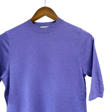 Load image into Gallery viewer, ENFOLD エンフォルド 20AW シルクコットンニットカットソー Tシャツ 300DA370-1020 38 パープル 14552
