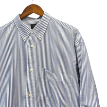 画像をギャラリービューアに読み込む, DAIWA PIER39 ダイワピアサーティナイン SAMPLE TECH BUTTON DOWN SHIRT L/S STRIPE ボタンダウンストライプシャツ BE-80024 L ブルー 15782
